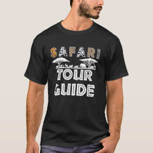 Camiseta Animais Selvagens da Savana Guia de Turismo Safari