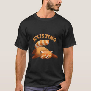 Camiseta Animais Selvagens de Panda Vermelha Existentes Pan