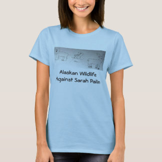 Camiseta Animais selvagens do Alasca contra Sarah Palin