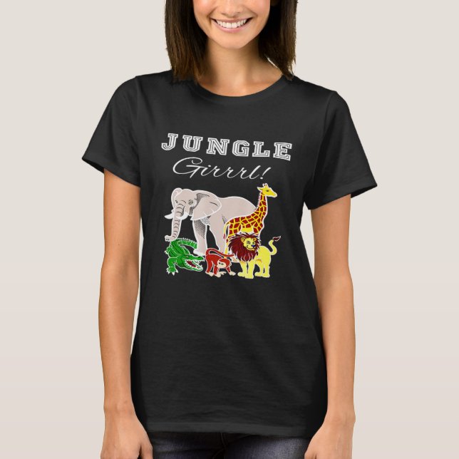 Camiseta Animais Selvagens do Jardim Zoológico Safari (Frente)