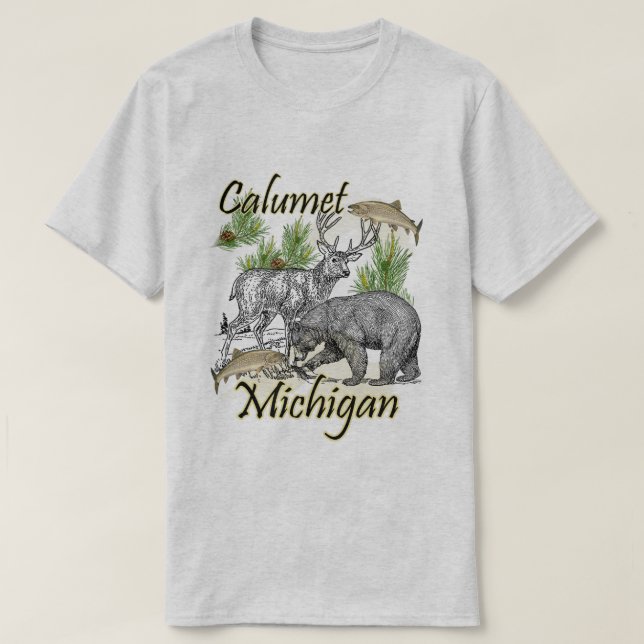 Camiseta Animais selvagens do MI do Calumet (Frente do Design)
