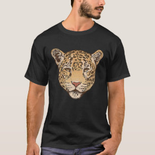 Camiseta Animais Selvagens Gatos-Leopardo face