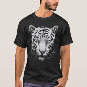 Camiseta Animais Selvagens Montanha branca Tiger 4