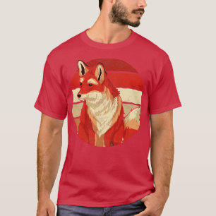 Camiseta Animais Selvagens Raposa Raposa Natureza Retro Rap