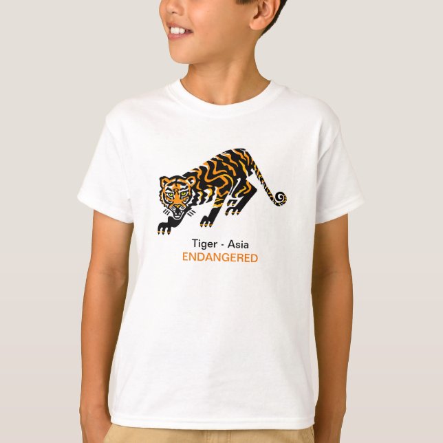 Camiseta Animais selvagens - Tigre - Cinzas de origem anima (Frente)