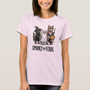 Camiseta Animais Sombrios e Ferozes de Halloween Vintage So