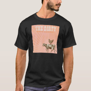 Camiseta Animais sujos, vaca de Brown da galinha de Brown