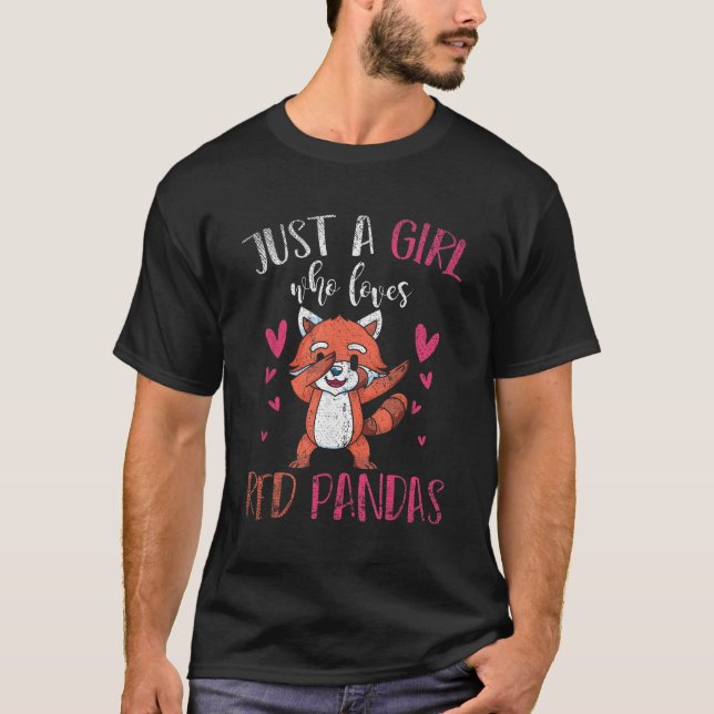 Camiseta Animal Apenas Um Que Ama Panda Vermelha (Frente)
