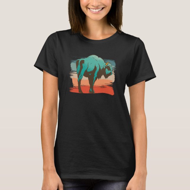 Camiseta Animal Bison Illustration (Frente)