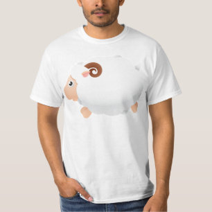 Camiseta Animal bonito branco dos mamíferos dos carneiros