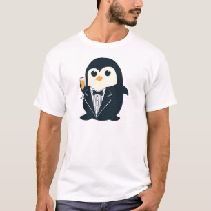 Camiseta animal bonito do smoking do pinguim adorável