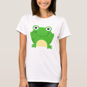 Camiseta Animal bonito verde anfíbio dos desenhos animados