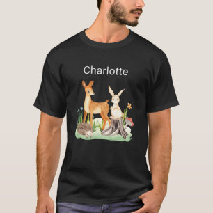 Camiseta Animal coelho ouriço Charlotte família