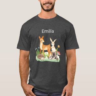 Camiseta Animal coelho ouriço Emila família