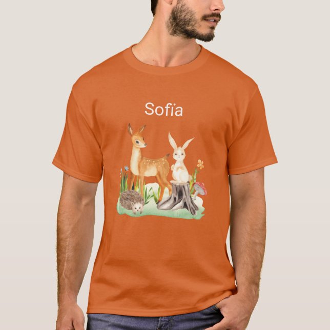 Camiseta Animal coelho ouriço Sofia presente (Frente)