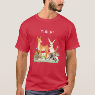 Camiseta Animal coelho ouriço Yulian menina