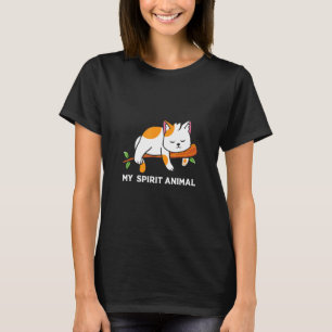 Camiseta Animal de Estimação Gato Fofo Preguiçoso