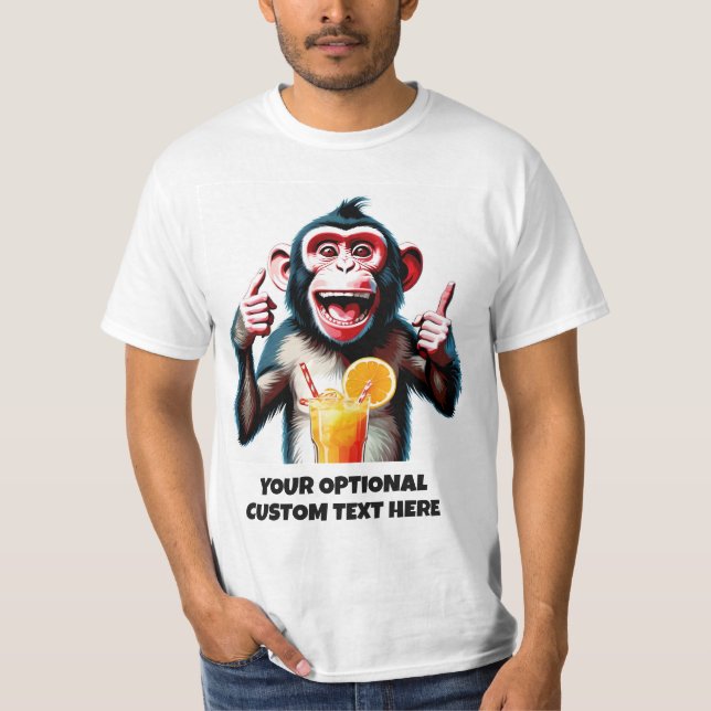 Camiseta Animal de festa de texto personalizado (Frente)