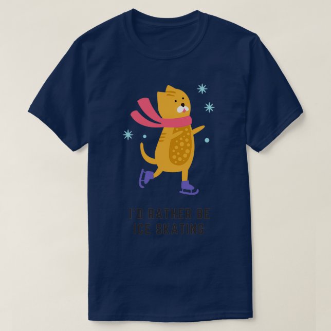 Camiseta Animal de patinação de gelo (Frente do Design)