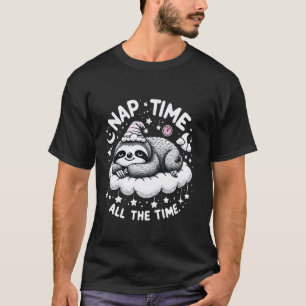 Camiseta Animal de Preguiça Divertido Fofo Preguiçoso