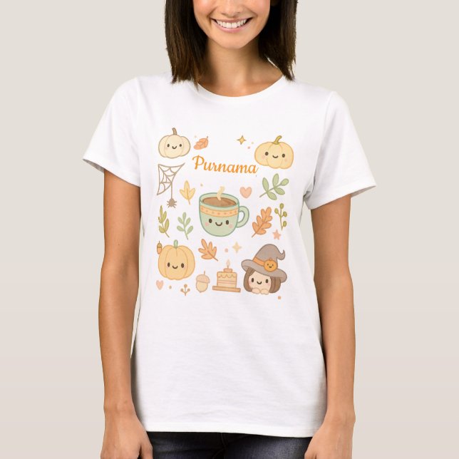 Camiseta Animal do Jardim Zoológico de Kawaii - No (Frente)