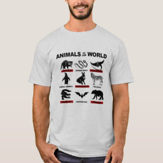 Camiseta animal do mundo que derruba panda noodle perigoso