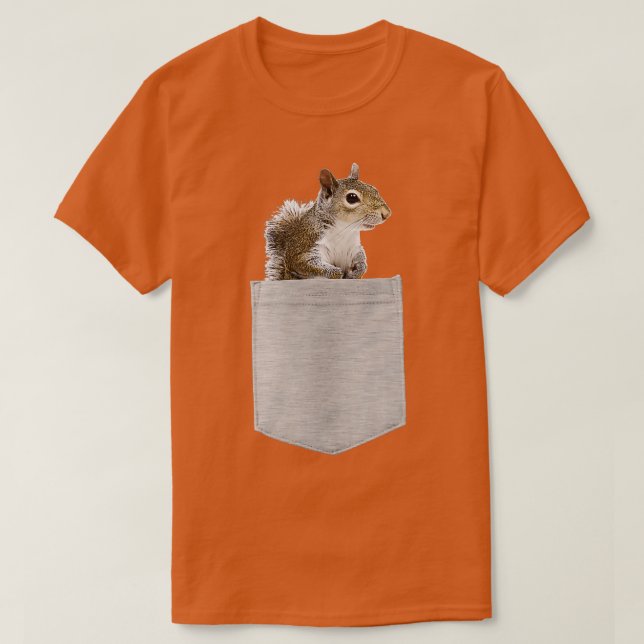 Camiseta Animal do seu esquilo de cinza americano de bolso (Frente do Design)