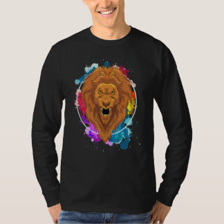 Camiseta Animal do Zoológico Leão África Safari Leão Color