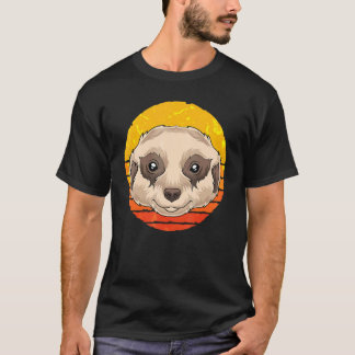 Camiseta Animal do Zoológico Safari África Retro Meerkat