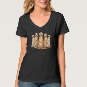 Camiseta Animal do Zoológico Suricatas Fofos África Safari