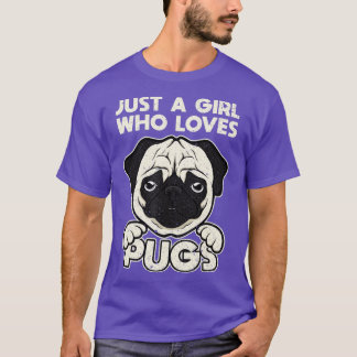 Camiseta Animal Dog Pug Lover Women Gift Pug 