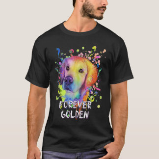Camiseta Animal Dourado Para Sempre Piada Retriever Dourado