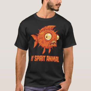 Camiseta Animal Espiritual Peixe-Balão Ansioso e Excêntrico