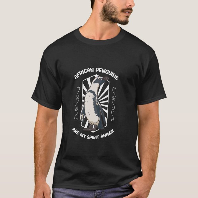 Camiseta Animal Espiritual Pinguim Africano (Frente)