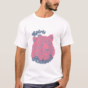 Camiseta Animal Espiritual Tigre: Estilo Vintage Retro