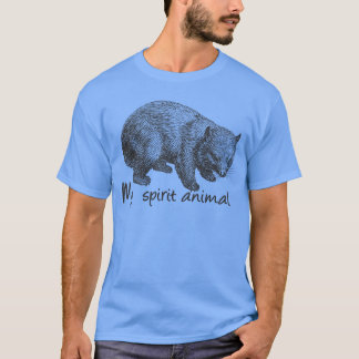 Camiseta Animal Espiritual Wombat retrô