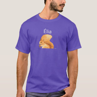 Camiseta Animal florestal esquilo com nome lia retro