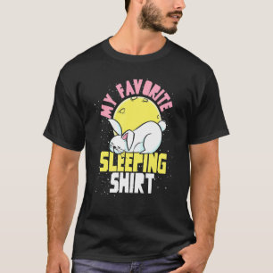 Camiseta Animal Fofo que Levanta Tarde Coelho Preguiçoso Do