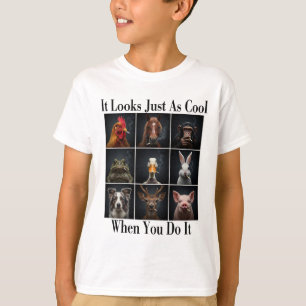 Camiseta Animal Fumando Cigarro Parece Tão Legal Quando