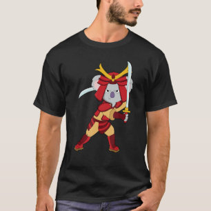 Camiseta animal guerreiro japonês samurai koala
