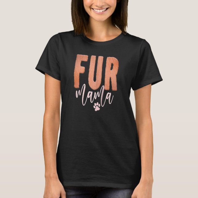 Camiseta Animal Loving MaMa Loves Her Fur Babies Cat Dog An (Frente)