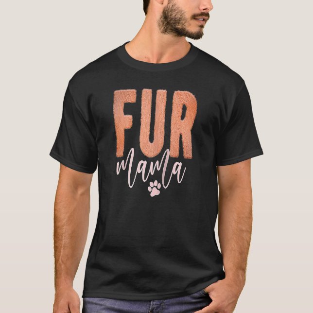 Camiseta Animal Loving MaMa Loves Her Fur Babies Cat Dog An (Frente)