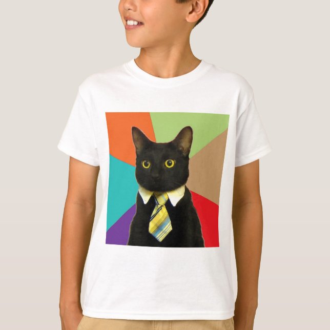 Camiseta Animal Meme do conselho do gato do negócio (Frente)