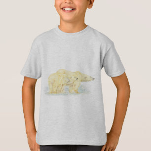 Camiseta Animal original da família do urso polar da