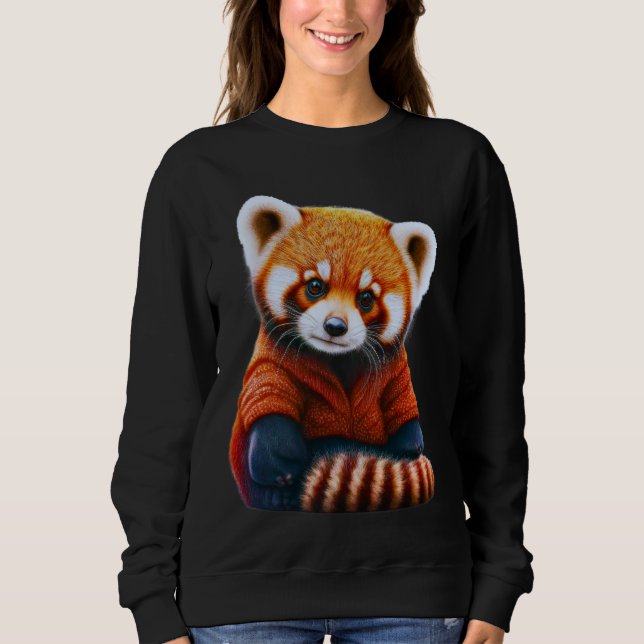 Camiseta Animal, Panda Vermelha (Frente)