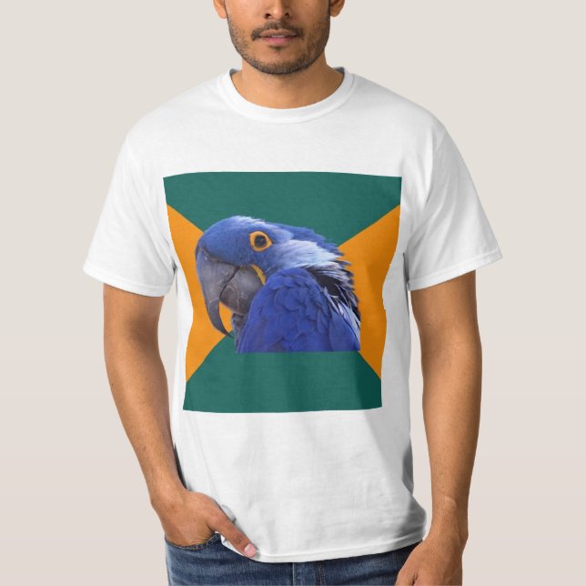 Camiseta Animal paranóide Meme do conselho do pássaro do (Frente)