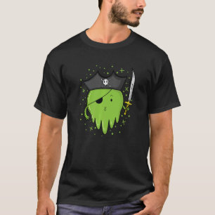 Camiseta Animal Pirata com Lenço na Cabeça e Espada com Pal