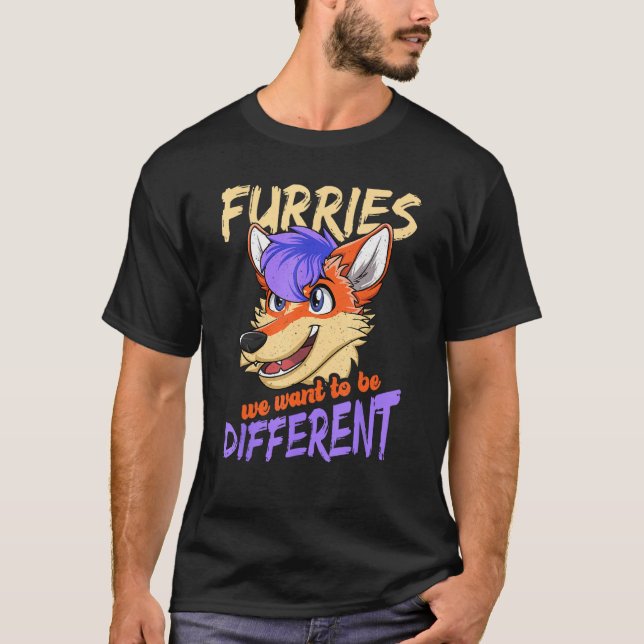 Camiseta Animal Proud Furry Different Furry Tail Furry Pers (Frente)