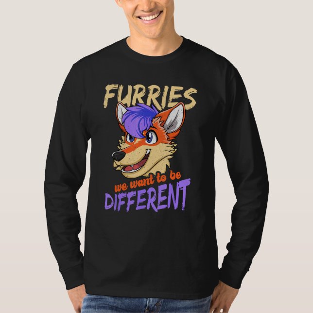 Camiseta Animal Proud Furry Different Furry Tail Furry Pers (Frente)
