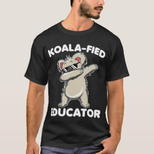 Camiseta Animal Puns Dabbing Koala De Volta Ao Professor